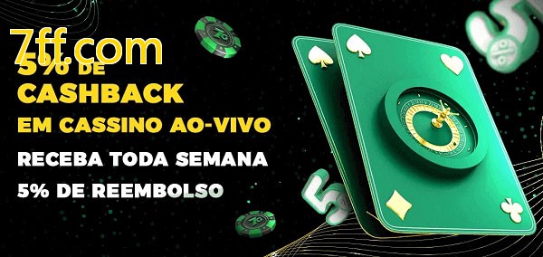 Promoções do cassino ao Vivo 7ff.com